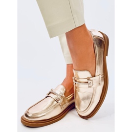 Mocasini de dama Ferdis Gold de aur 2