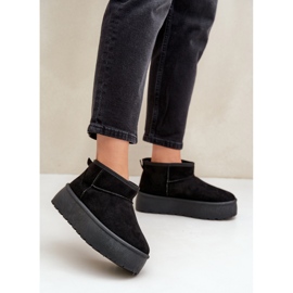 Cizme de zăpadă căptușite cu blană de damă TL242, negre negru 1