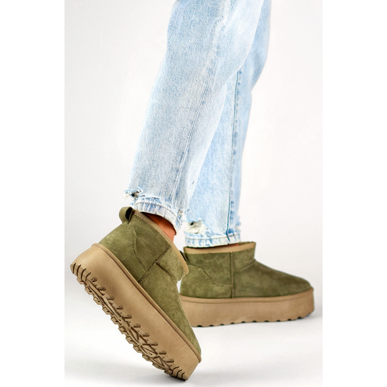 Cizme de zăpadă căptușite cu blană 8917-5GR verde 2 Cizme de zăpadă căptușite cu blană 8917-5GR verde 2