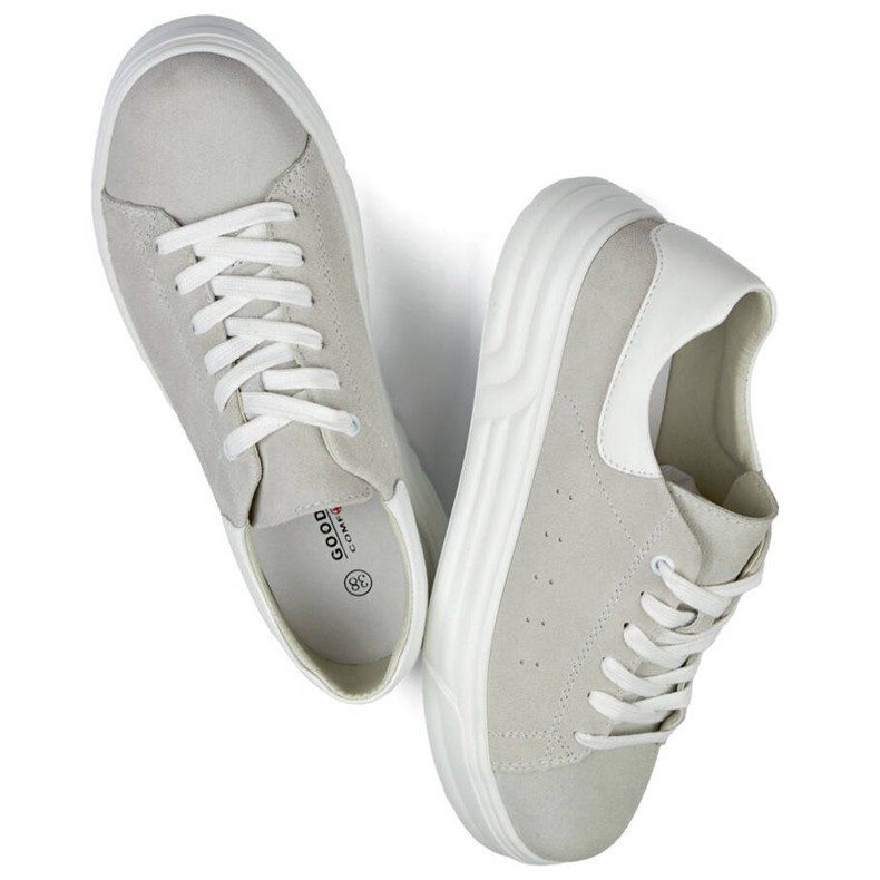 Pantofi sport dama din piele, gri GD-XF-113G 2 Pantofi sport dama din piele, gri GD-XF-113G 2