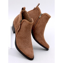 Cizme cowboy ajurate de dama, bej maro 1 Cizme cowboy ajurate de dama, bej maro 1