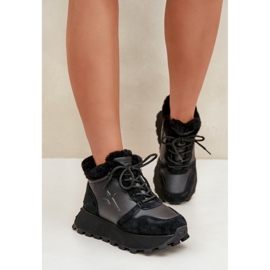 Pantofi sport izolați Big Star OO274A329 gri și negru 1