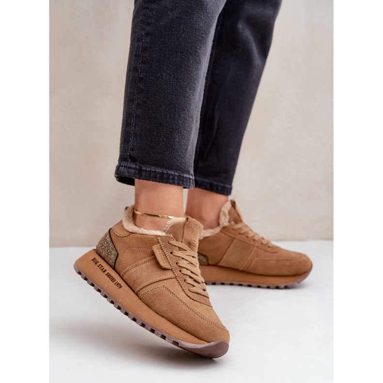 Pantofi sport izolați Big Star OO274578 maro 1