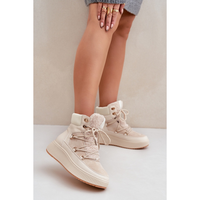 Cizme de zăpadă izolate de damă MD9944-6 bej 1