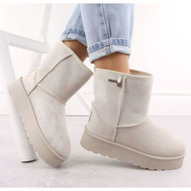 Cizme de zăpadă pentru femei Big Star OO274897 cu membrană TEX bej 2