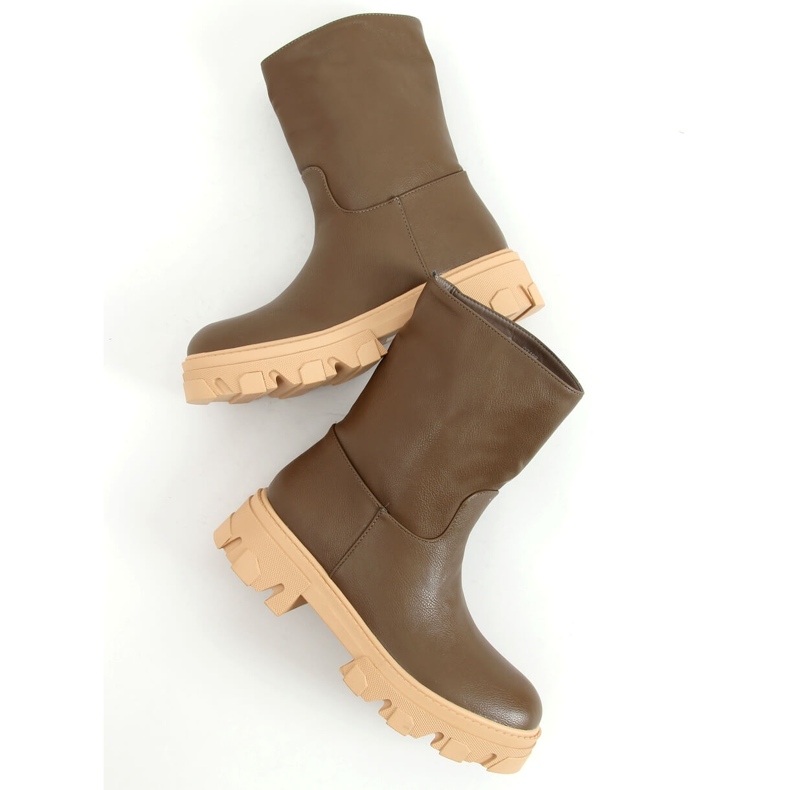 Cizme de damă cu partea superioară dreaptă verde 1