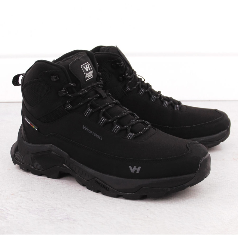 Pantofi de trekking pentru bărbați, impermeabili, negri, Vanhorn 99302 negru 1
