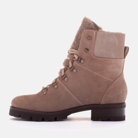 Marco Shoes Cizme de dama izolate cu lana bej 1