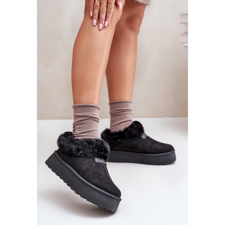 Cizme de zăpadă izolate joase VL245P, negre negru 1