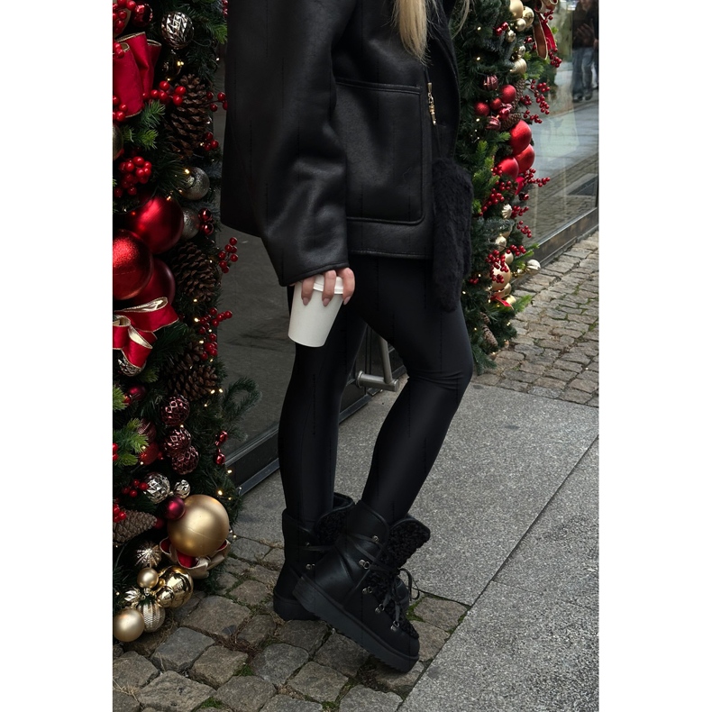 Cizme de zapada cu platforma vegana impermeabila D.Franklin DFSH370004 Negru 2 Cizme de zapada cu platforma vegana impermeabila D.Franklin DFSH370004 Negru 2