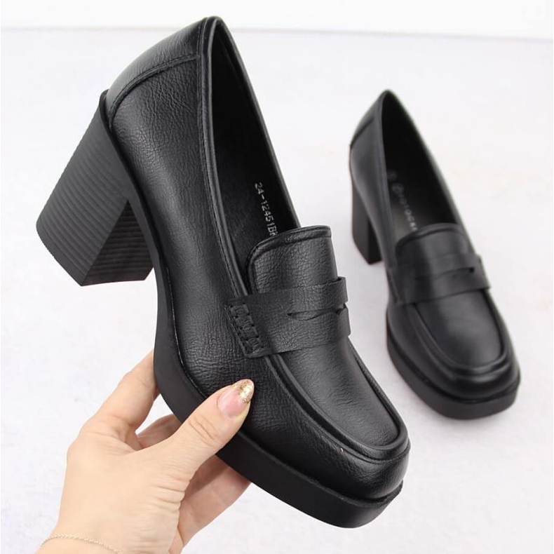 Potocki W 12451 WOL265A pantofi cu toc înalt negru 1