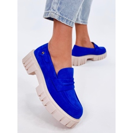 Seastar Mocasini cu platforma albastra albastru 4
