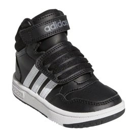 Pantofi Adidas Hoops Mid Cu Velcro GW0408 pantofi sport negri negru 1 Pantofi Adidas Hoops Mid Cu Velcro GW0408 pantofi sport negri negru 1