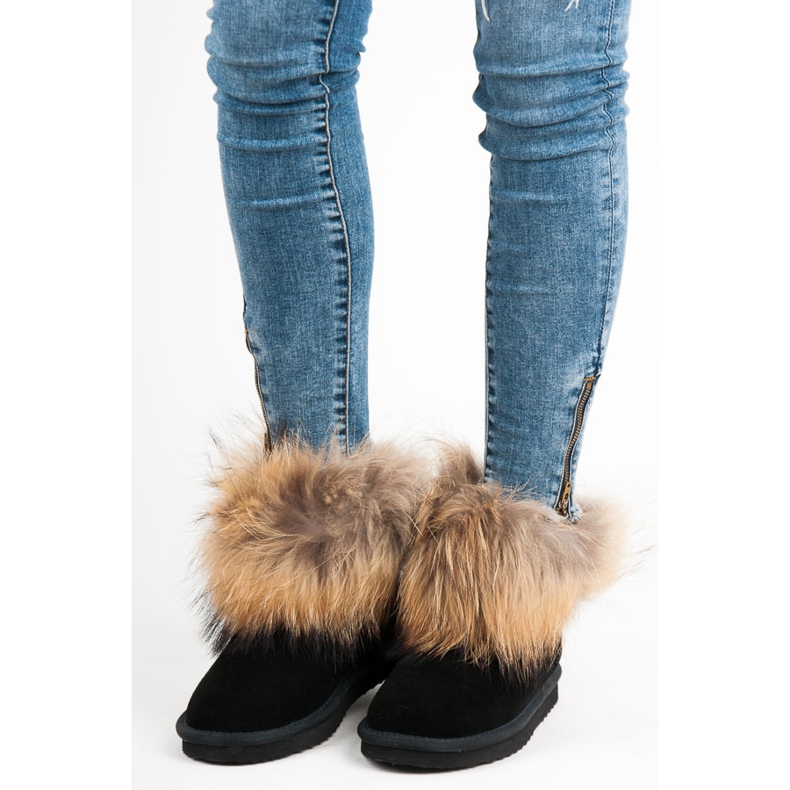 Coco Perla Mukluki din piele negru 2