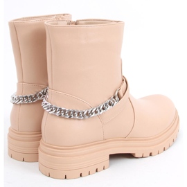 Botine izolate bej cu lant 5