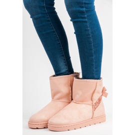 Vices Cizme de zăpadă din blană cu sclipici roz 1 Vices Cizme de zăpadă din blană cu sclipici roz 1