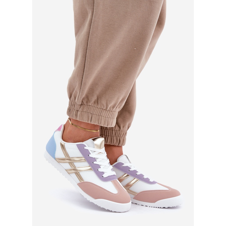 Pantofi de damă, pantofi joasă, multicolor alb 1