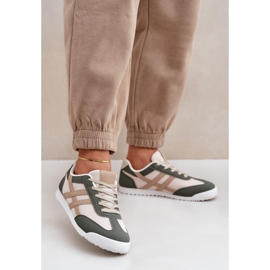 Pantofi de damă, pantofi mici, bej și verde 2