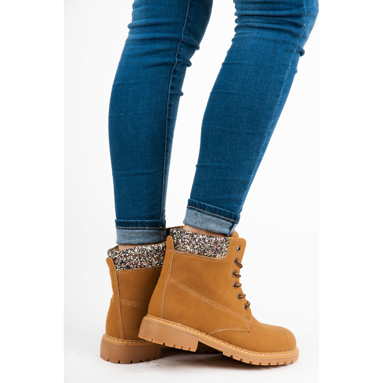 Trappers cu sclipici maro 1