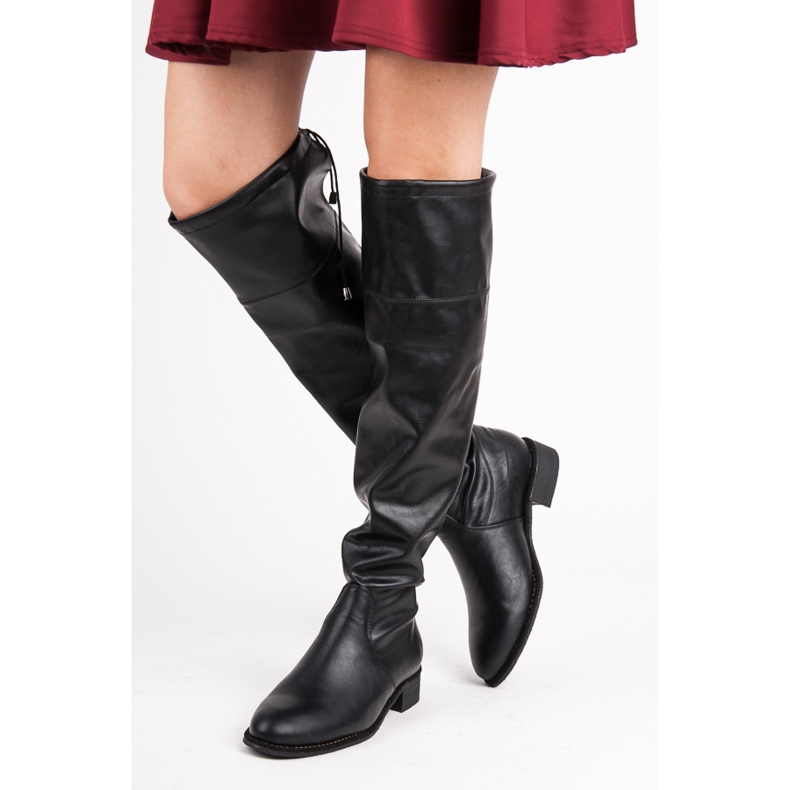 Yes Mile Cizme plate slip-on negru 1