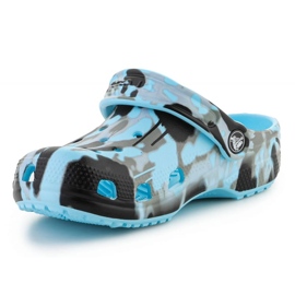 Slapi Crocs Classic Spray camo Clog 208305-441 albastru 7