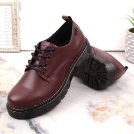 Pantofi Big Star W INT1569B visiniu roșu 8