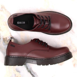 Pantofi Big Star W INT1569B visiniu roșu 9