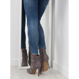 Cizme gri din piele intoarsa pe toc stiletto 1