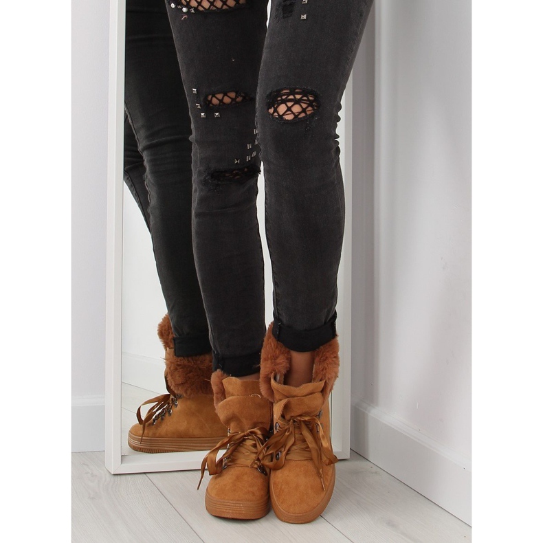 Cizme de zapada din camel GF-179 camel galben multicolor 2