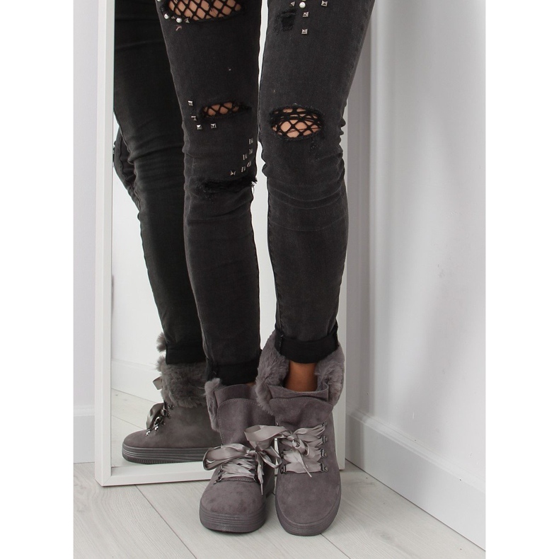 Cizme de zapada gri trappers GF-179 gri 2