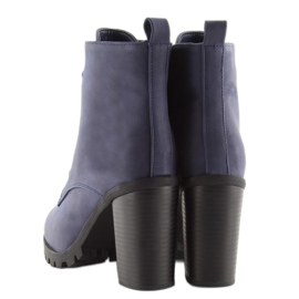 Cizme bleumarin cu toc W331 albastru albastru marin 1
