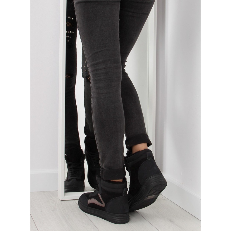 Tenisi negri izolați BOK-1103 negri negru 1