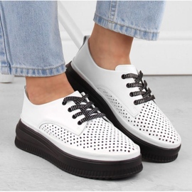 Pantofi ajurati Artiker W 54C1708 HBH70B alb 3