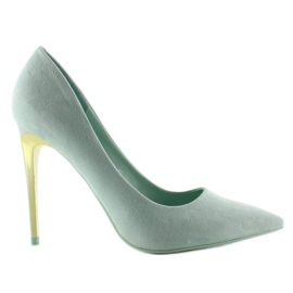 Toc auriu din piele intoarsa LE-08 Baby Blue albastru 1