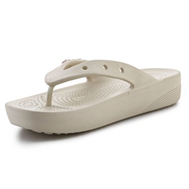 Slapi Crocs Classic Platform Flip 207714-2Y2 bej 4