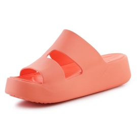 Șlapi Crocs Getaway Platform H-Strap 209409-84F portocale 8