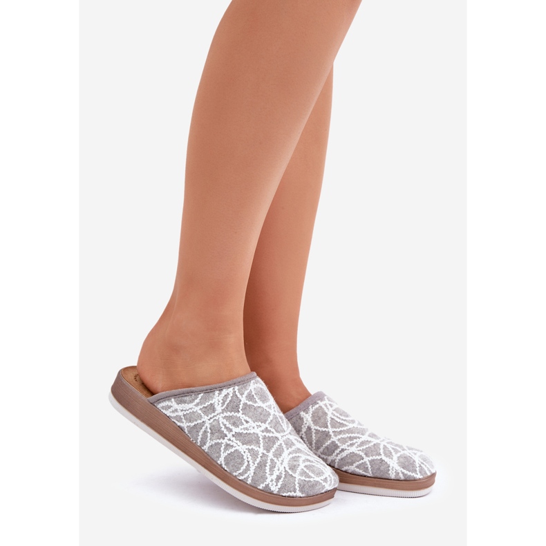 Inblu Papuci de damă strălucitori CT000028 Gri 1 Inblu Papuci de damă strălucitori CT000028 Gri 1