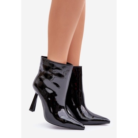 Botine patentate, negre negru 1