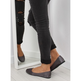 Balerini din satin gri A8621 gri 2