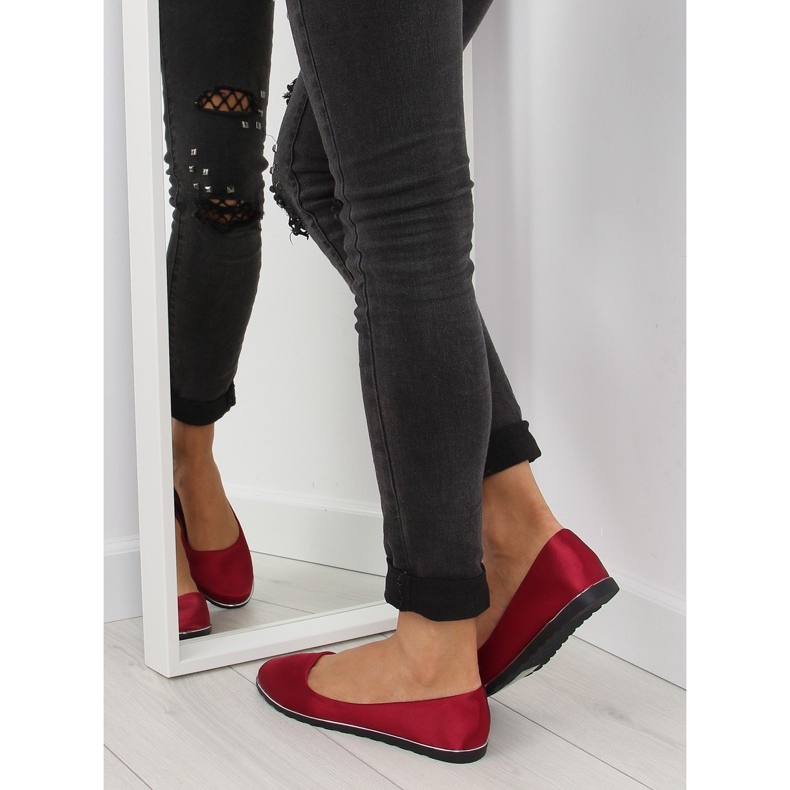 Balerini satinati bordeaux A8621 rosii roșu 2 Balerini satinati bordeaux A8621 rosii roșu 2