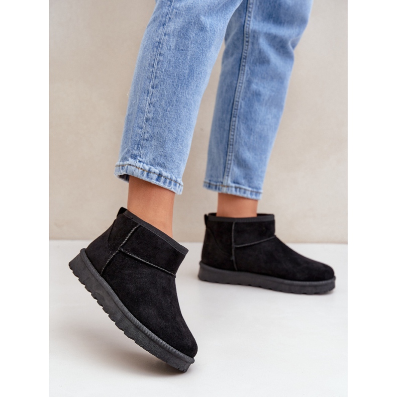 Cizme clasice de zăpadă negre de damă negru 1