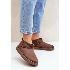 Cizme de zapada de dama maro din piele intoarsa cu platforma 1 Cizme de zapada de dama maro din piele intoarsa cu platforma 1