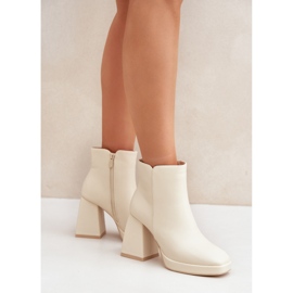 Step in style Cizme Model Selarae LQ-48 Bej Deschis - Pas in stil 2