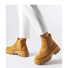 Botine de dama maro deschis Mooca - Solea 1 Botine de dama maro deschis Mooca - Solea 1