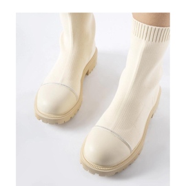 Botine sosete bej cu strasuri Vail - Solea 1 Botine sosete bej cu strasuri Vail - Solea 1