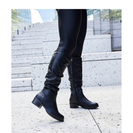 Cizme negre sifonate Angelico - Solea negru 1