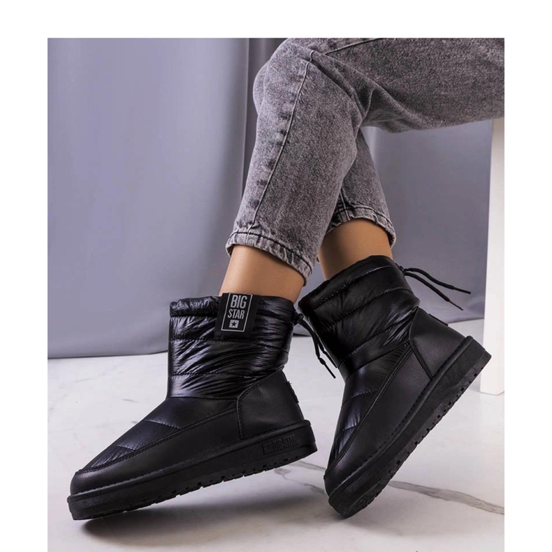 Cizme negre pentru zapada II274120 - Solea negru 1