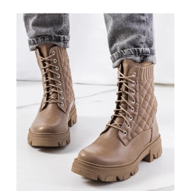 Botine maro cu partea superioară a șosetei de la Lujan - Solea 1