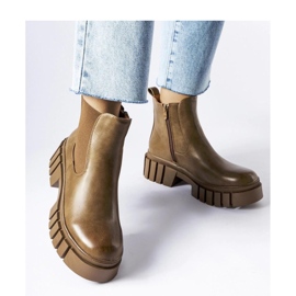 Cizme Chelsea cu platformă maro de la Giusy - Solea 1