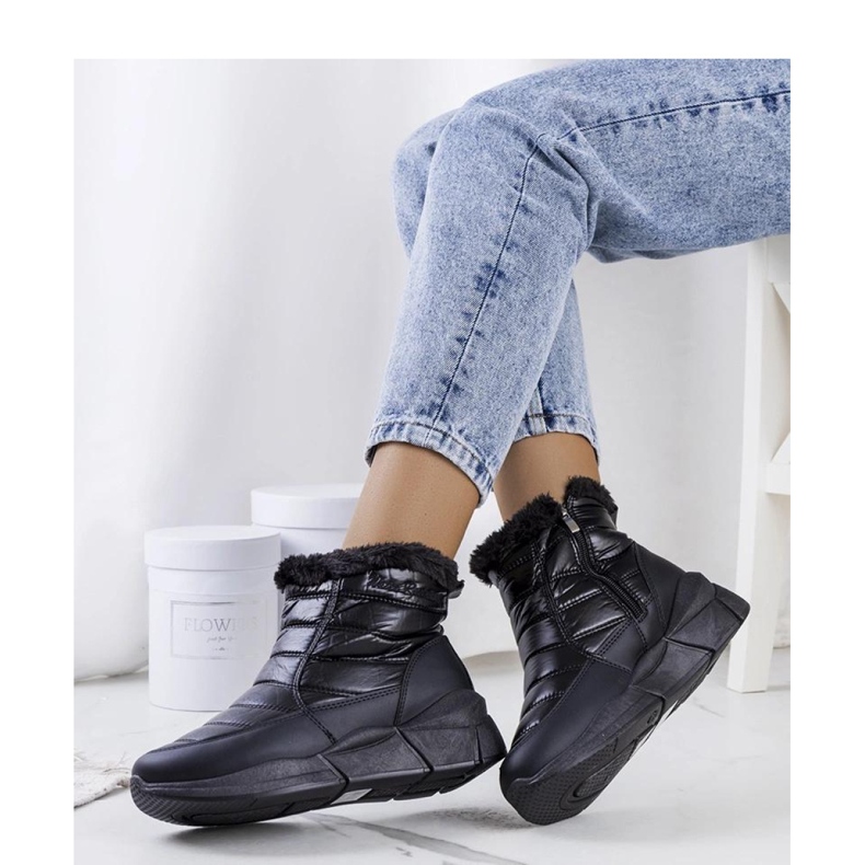 Cizme de zapada Black Lago - Solea negru 1 Cizme de zapada Black Lago - Solea negru 1